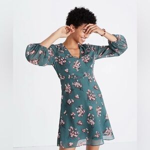 Madewell Marguerite Dress in Butterfly Garden